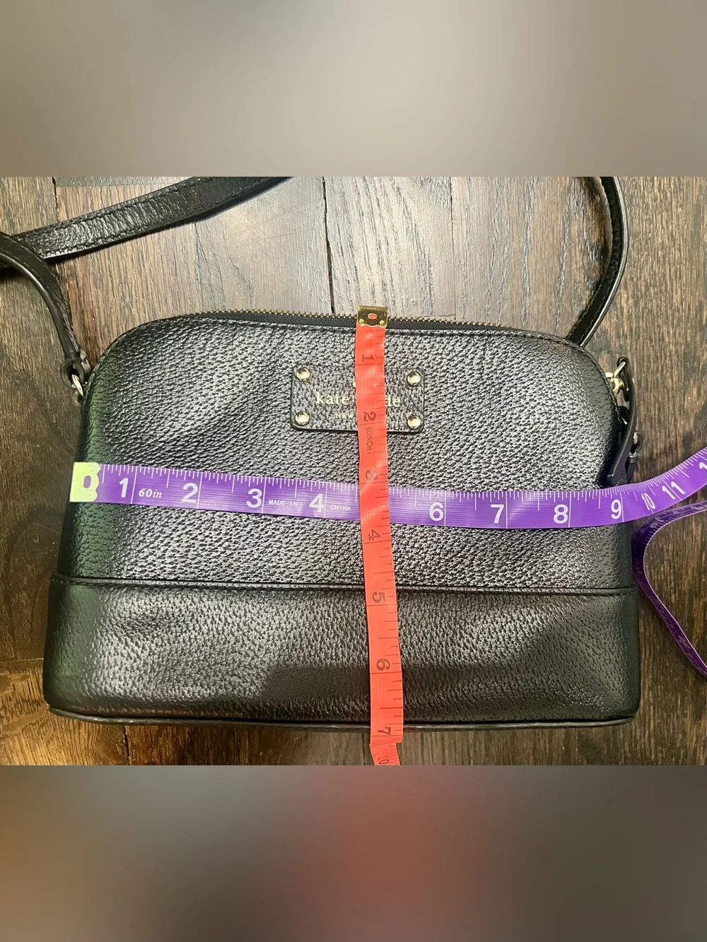 Kate Spade New York Black Pebbled Leather Crossbody Wellesley Hanna Bag